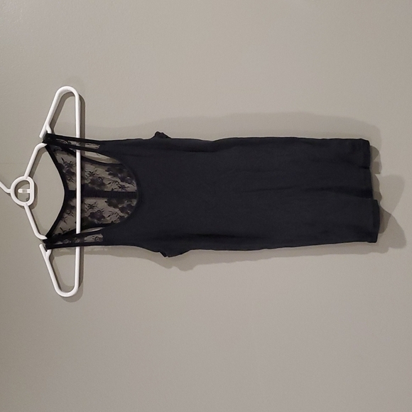 American Eagle Outfitters Tops - Sexy Black Ribbed Tank Top w/Lace back